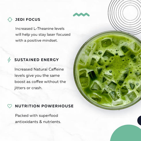 ACTA 40g, (170mg) Matcha Energy Tea High Caffeine Blend for Increased Focus & Clarity, Perfect Coffee Alternative Made