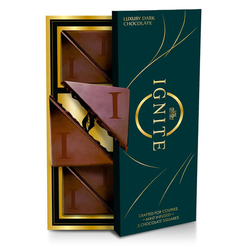 Ignite Mint Chocolate Bars Premium Mint-Infused 80% Dark Chocolate for a Bold,
