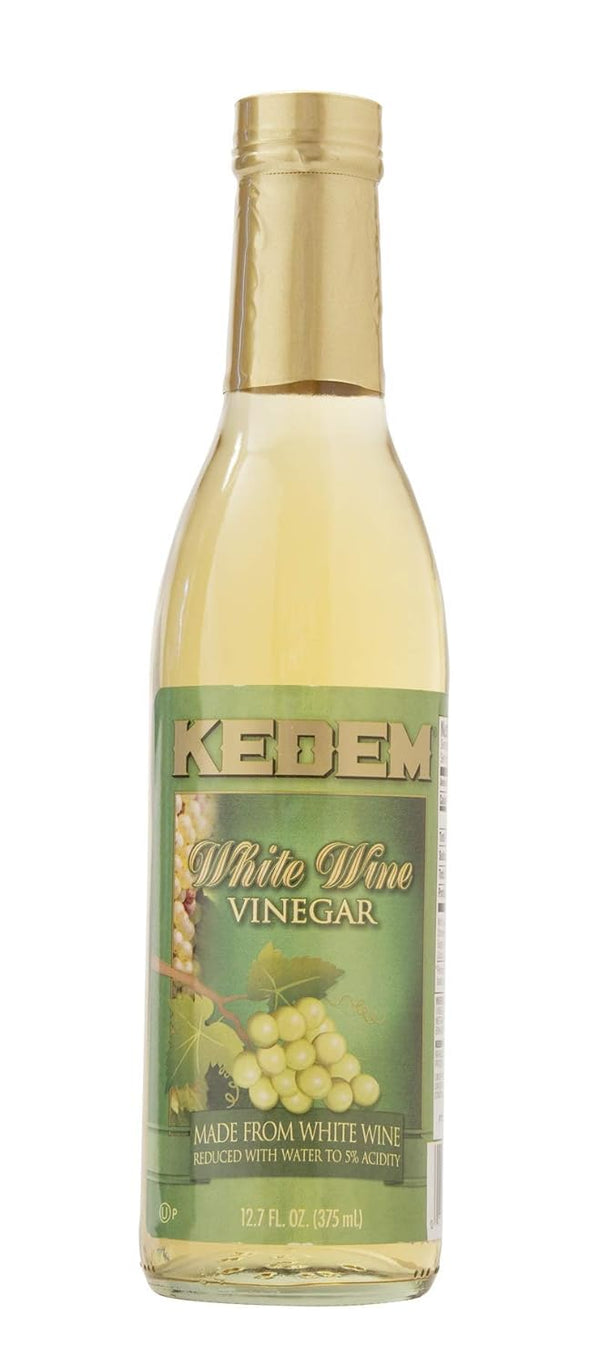 kedem Gourmet White Wine Vinegar 12.7oz, Fat Free, Sodium Free, No Added Sugar