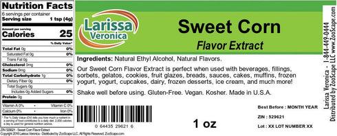 Larissa Veronica (1 oz, 529621) Sweet Corn Flavor Extract ZIN: