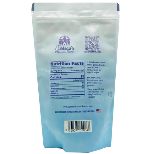 (8 oz) 226g, Gusteau's - Vanilla Bean Sugar Powder, Pure Vanilla with Organic Cane Sugar