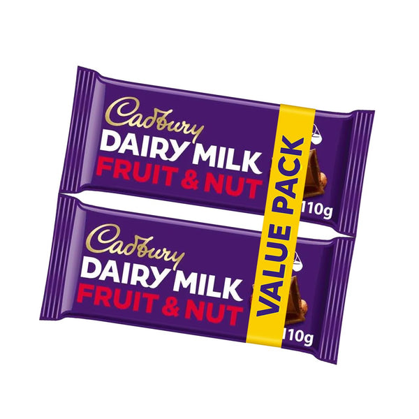 Cadbury Dairy Milk Fruit & Nut 110g (Pack of 2)