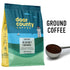 County 20 oz Door Coffee - Heavenly Caramel - Sweet & Buttery Caramel Flavored Coffee - Medium Roast - Ground Coffee