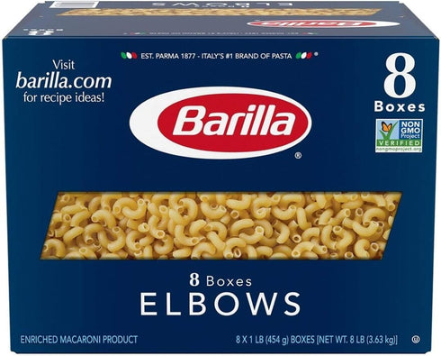 Pasta 8 Count Elbows (Pack 8) Barilla