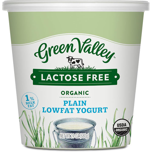 Green Valley Creamery Green Valley Lactose Free Organic Lowfat Plain Yogurt, 24 Ounce