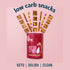 Pack 3 Cinnamon Almond Flour Crackers by Real Phat Foods - Low Carb, Gluten-Free Keto Snack - of (Sweet Cinnamon
