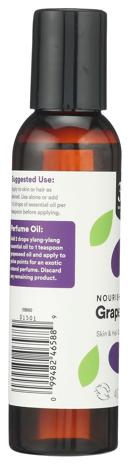 365 by Whole Foods Market 4 Oz , Nourishing Grapeseed Oil, Skin & Hair Care, Fl
