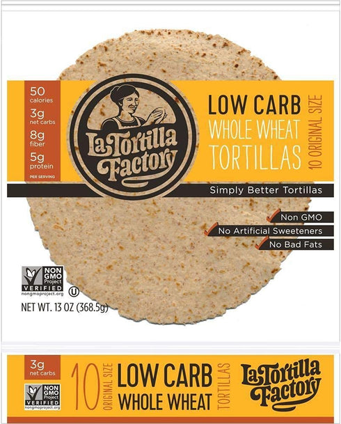 La Tortilla Factory Smart and Delicious Whole Wheat Original Tortilla, 13 Ounce