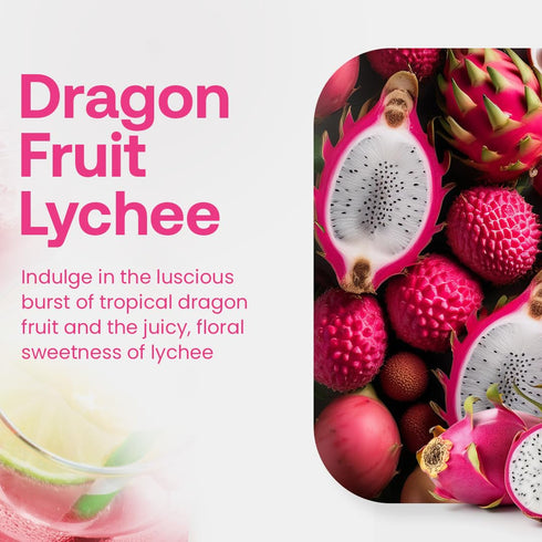(46 oz Dr. Smoothie Refreshers Dragon Fruit Lychee Made with Real Fruit Juice Drink Concentrate, No Artificial Colors