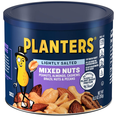 PLANTERS Cashews Roasted Lightly Salted Mix Nuts Snack - Plant-Based Protein Party