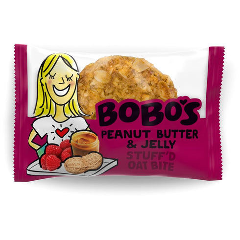 Bobo's PB&J Stuff'd Oat Bites, Simple Ingredients, Whole Grain Oats, Plant Based,