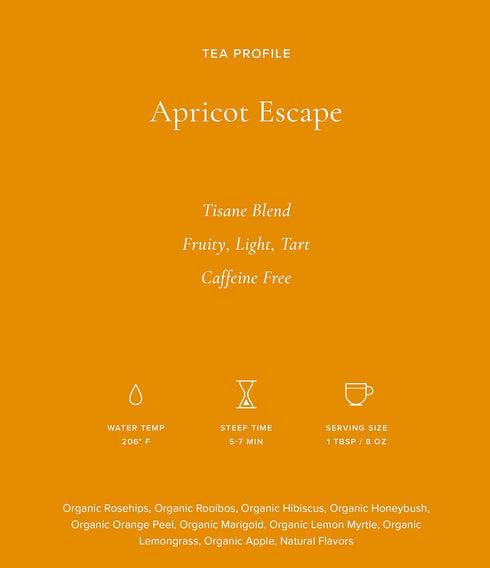 50 Art of Tea | Apricot Escape - Caffeine Free | Pyramid Tea Bag Sachets