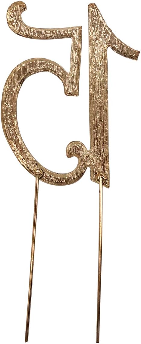 15 Gold Cake Topper, Premium Sparkly Crystal Rhinestones, 15th Birthday or Anniversary Decoration
