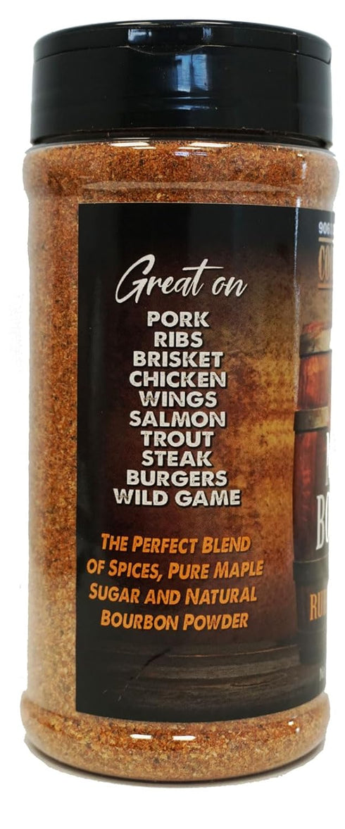 Cooking Wild Seasonings 11oz, Maple Bourbon Rub-Seasoning, Great for Ribs, Pulled Pork, Brisket, Wings, Chicken
