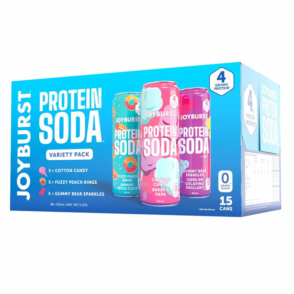 Generic Protein Soda Variety Pack - 15 Pack (355 mL Cans) - Gummy