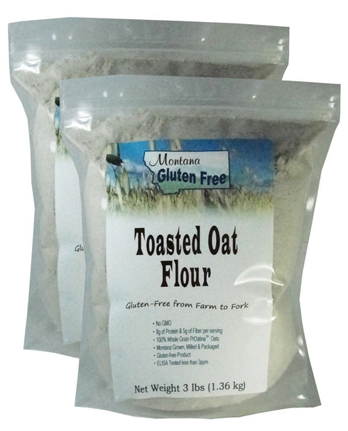 Montana Gluten Free Gluten Free Toasted Oat Flour - 2 Pack of 3 Pound Bags