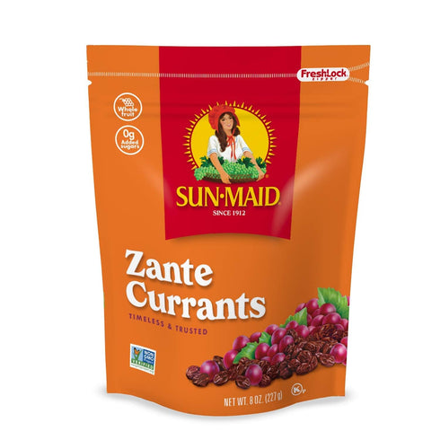 (10 Pack) 8 oz Sun-Maid California Sun-Dried Zante Currants - Resealable Bag - Dried Fruit for Healthy Snacks