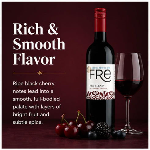Sutter Home (3 Fre Premium Red Blend Non-alcoholic Wine Bottles)
