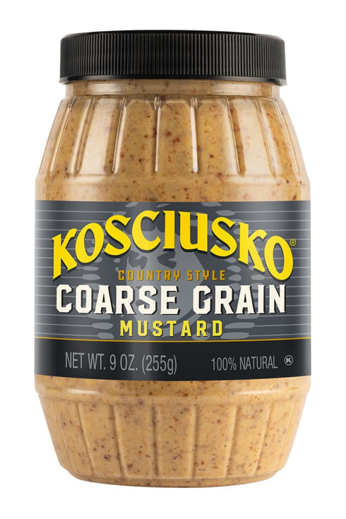 Kosciusko, Coarse Grain Country Style Mustard, 9 oz, Hearty Horseradish Flavor