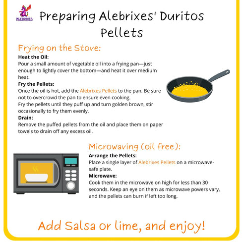 8oz (226g) Alebrixes | Mexican Potato Pinwheel Pellets | Duritos | Chicharron - Fritura De Papa De Rueda Para Freir |