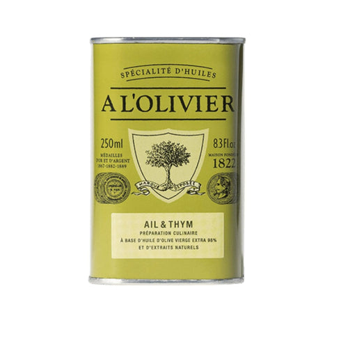 L'Olivier 8.3-Ounce (Pack 2) A Olive Oil Infused with Garlic and Thyme, Tins