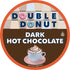 24 Count Double Donut Coffee Dark Hot Chocolate Pods for Keurig K Cups Brewers, Single Serve Dark Hot Cocoa Pods
