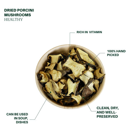 Visit the Store (8oz) Royal Seafood USA Dried Porcini Mushrooms for cooking, Dried mushrooms, Vega, Pasta, Sauces