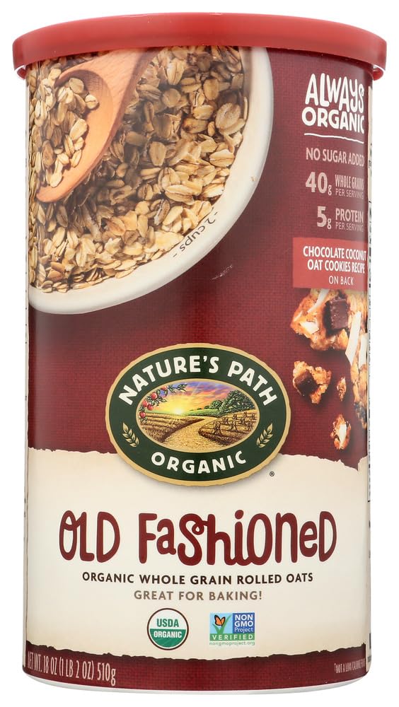 COUNTRY CHOICE ORGANICOrganic Oven Toasted Old Fashioned Oats, 18-Ounce Canisters