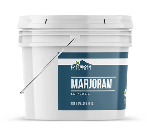 Earthborn Elements Marjoram 1 Gallon Bucket, Cut & Sifted, Versatile Herb