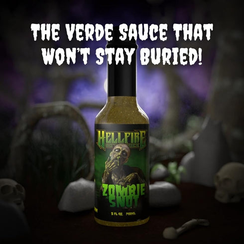 5 oz Hellfire Zombie Snot Hot Sauce, Award-Winning Chilehead Salsa Verde Sauce, Made with Carolina Reaper Peppers