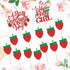 Red Glitter Berry Sweet Baby is on the Way Cake Topper - Strawberry Fruit Theme for Baby Shower & Gender Reveal