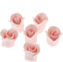 18 Count Global Sugar Art Rose Sugar Flowers, Pink Unwired, Very Small, by Chef Alan Tetreault