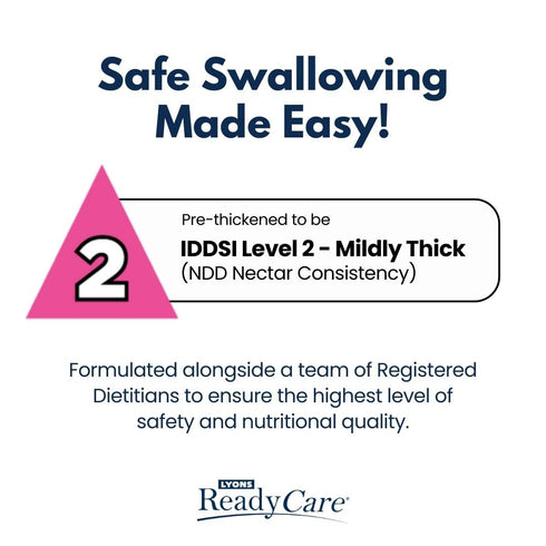 2 4 oz (48 pack) Lyons ReadyCare Thickened Orange Juice for Dysphagia & Swallowing Difficulty - Nectar Consistency