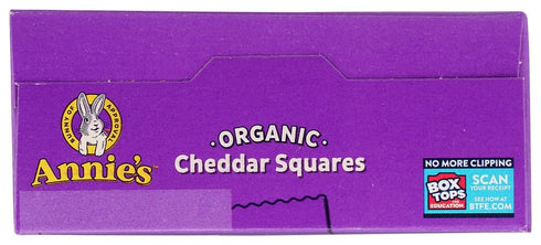 Annie's Organic Cheddar Squares, Baked Cracker Snacks, 7.5 oz
