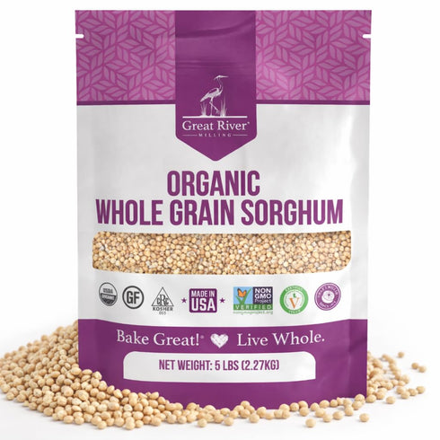 Great River Milling Whole Grain Sorghum | High-Protein Ancient Grain | Non-GMO,