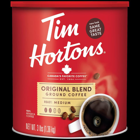 KD Chocolates Tiim Hortons Original Blend Ground Coffee, Medium Roast, 3 lb