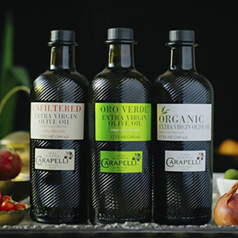33.8 (1 Carapelli - Unfiltered Organic Extra Virgin Olive Oil: First Cold-Pressed EVOO Fluid Ounces Liter)