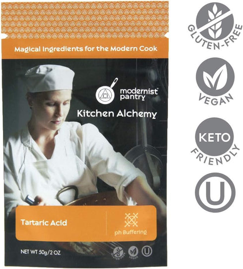 Pure Tartaric Acid - Non-GMO Gluten-Free Vegan OU Kosher Certified - 50g/2oz