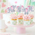 Finduat 48 Pieces Pink Elephant Cupcake Toppers for Girl Baby Shower Decorations, Baby Girl Birthday Party Supplies