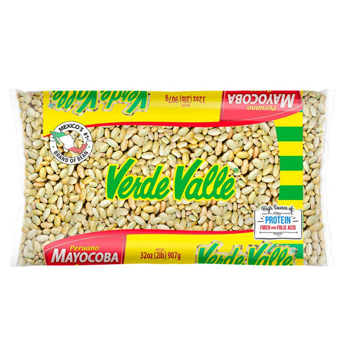 2lb (4 Pack), 8 Verde Valle Dried Mayocoba Beans Bulk Dry Peruvian Beans in Bag, Creamy, Buttery Texture, Frijoles