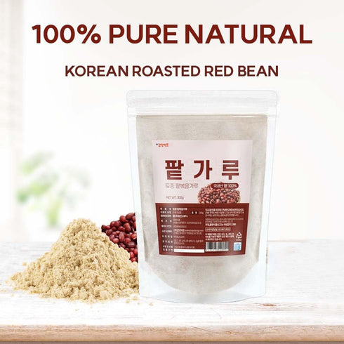 K-Herb 100% (10.6 oz (300g), Korean Roasted Red Bean Powder, Finely Ground Azuki Flour, Single Ingredient