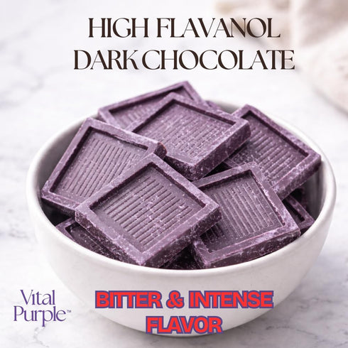 750mg 4oz Vital Purple Ceremonial Cacao - Flavanols Per Serving - Bitter - Itense - Organic Cacao Paste for Cacao