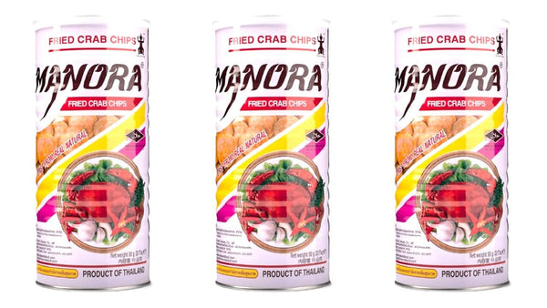 Generic 3 Packs - Manora Fried Crab Chips - Banh Phong Vi Cua