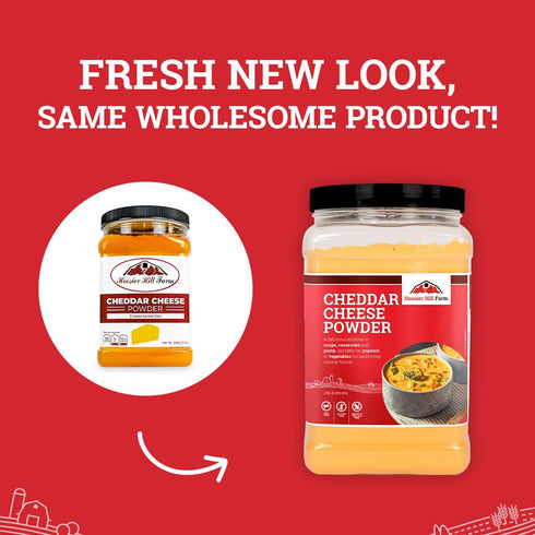 2.5LB (Pack 1) Hoosier Hill Farm Cheddar Cheese Powder, Cheese Lovers