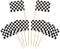 Pangda 100 Pack Checkered Racing Flag Toothpicks - Cupcake Picks, Toothpick Flag Dinner Race Car Cake Toppers, Party