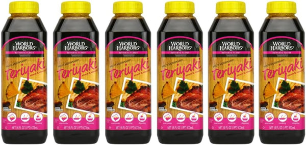World Harbors Maui Mountain Teriyaki Sauce & Marinade Perfect for Fish, Chicken,