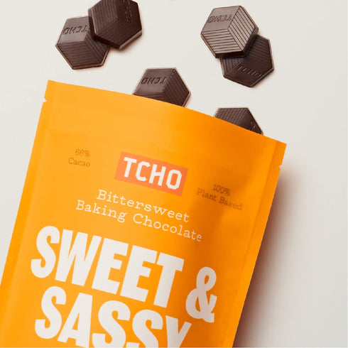 66% (3 (8oz TCHO Sweet & Sassy Dark Chocolate Baking Couverture Bag) | Organic & Fair Trade Certified | Non GMO