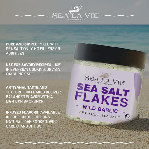 3.5 Pack 1, Sea La Vie Salt Flakes, Ounces, of Kosher Handcrafted Gourmet Artisinal Finishing Salt Flakes from the