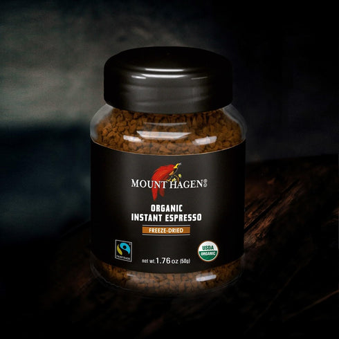 3 Pack, [3x1.76oz/50g Mount Hagen Instant Espresso Coffee Eco-friendly Organic Espresso Coffee Made From Medium Roast