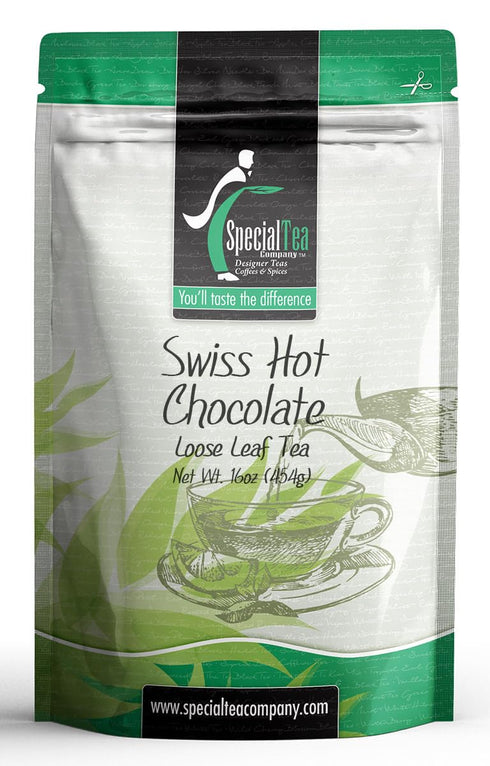 Special Tea 16 oz Swiss Hot Chocolate Black Tea, Loose Leaf